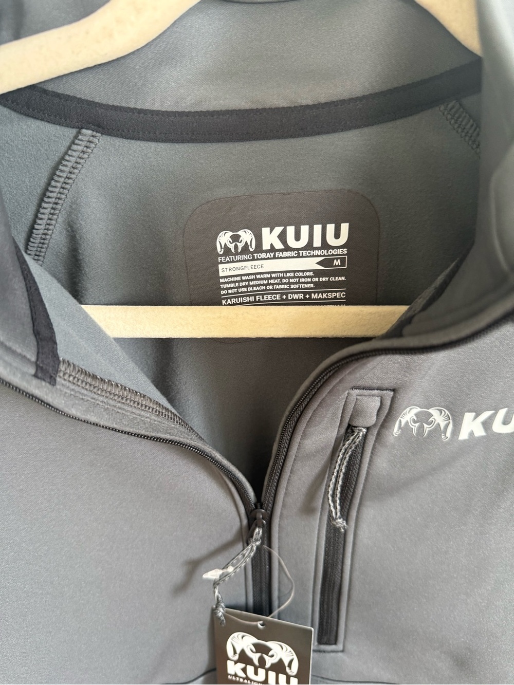 New KUIU Strongfleece 190 Gray Quarter-Zip Pull-Over Size M - Picture 3 of 11